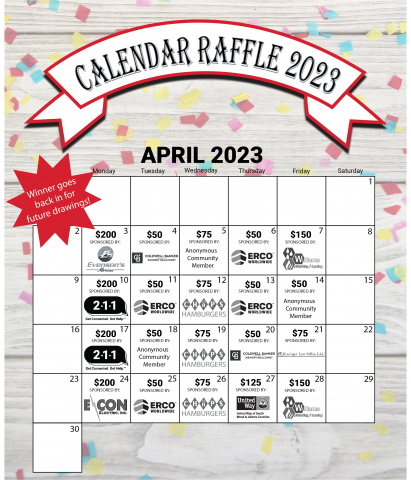 calendar raffle 2023